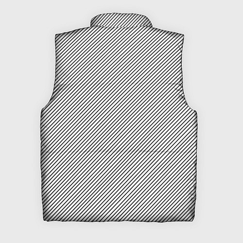 Мужской жилет Чёрные полосы на белом / 3D-Черный – фото 2