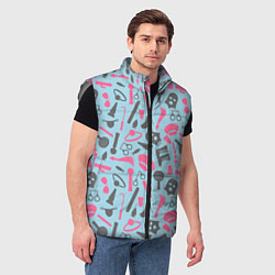 Мужской жилет БДСМ - игрушки, цвет: 3D-светло-серый — фото 2