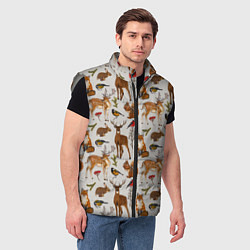 Мужской жилет Лесные животные, цвет: 3D-светло-серый — фото 2