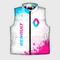 Мужской жилет Renault neon gradient style: надпись, символ, цвет: 3D-черный