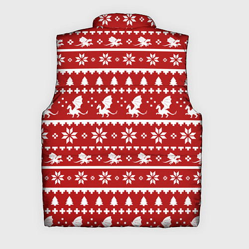 Мужской жилет Dragon year pattern / 3D-Красный – фото 2