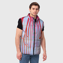 Мужской жилет Розовые прожилки, цвет: 3D-черный — фото 2