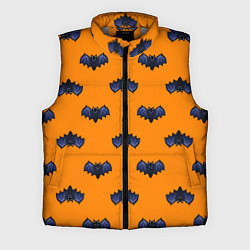 Мужской жилет Летучие мыши - паттерн оранжевый