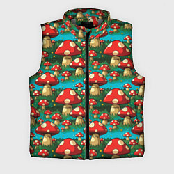 Мужской жилет Мультяшный мухомор паттерн
