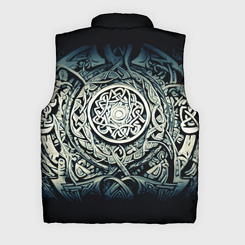 Мужской жилет Орнамент и руны скандинавских викингов / 3D-Черный – фото 2