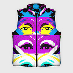 Мужской жилет Eyes - pop art - neural network, цвет: 3D-черный