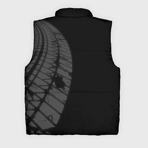 Мужской жилет Lifan speed на темном фоне со следами шин: по-верт / 3D-Черный – фото 2