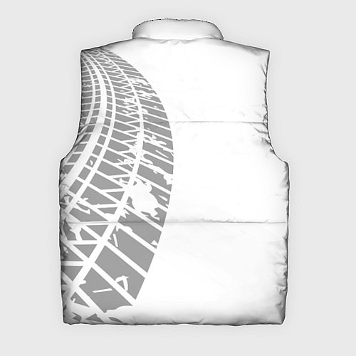 Мужской жилет Saab speed на светлом фоне со следами шин: по-верт / 3D-Черный – фото 2