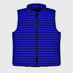 Мужской жилет Ультрамариновый в чёрную полоску