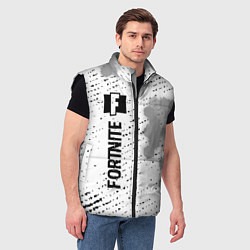 Мужской жилет Fortnite glitch на светлом фоне: по-вертикали, цвет: 3D-черный — фото 2