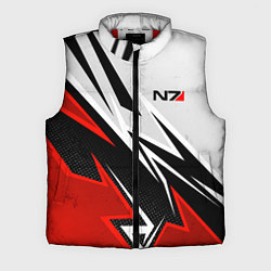 Мужской жилет N7 mass effect - white and red, цвет: 3D-красный