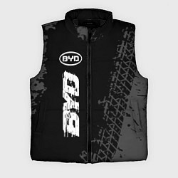 Мужской жилет BYD speed на темном фоне со следами шин: по-вертик, цвет: 3D-черный