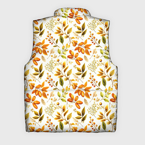 Мужской жилет Осенние листья и желуди / 3D-Черный – фото 2