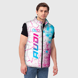 Мужской жилет Audi neon gradient style: по-вертикали, цвет: 3D-черный — фото 2