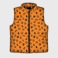 Мужской жилет Тыквенный узор, цвет: 3D-черный