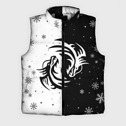 Мужской жилет Инь Янь - Драконы, цвет: 3D-светло-серый