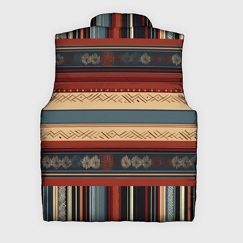 Мужской жилет Этнический принт в полоску / 3D-Светло-серый – фото 2