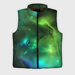 Мужской жилет Бескрайний космос зелёный