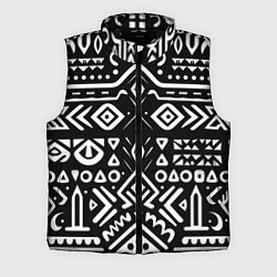 Мужской жилет Черно-белый абстрактный паттерн