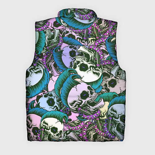 Мужской жилет Череп панк паттерн / 3D-Черный – фото 2