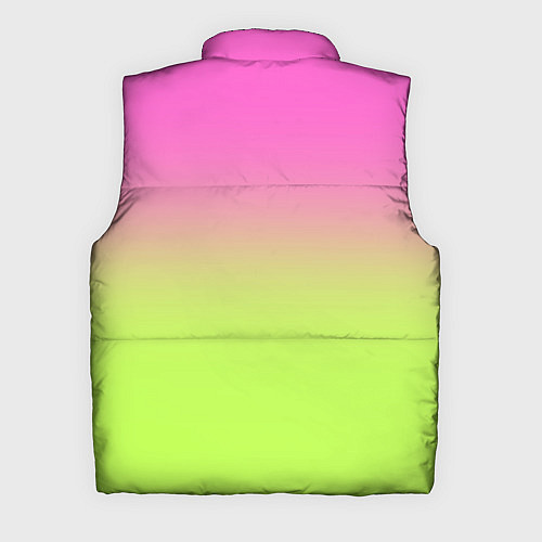 Мужской жилет Барби: градиент розовый и ярко-зеленый / 3D-Черный – фото 2