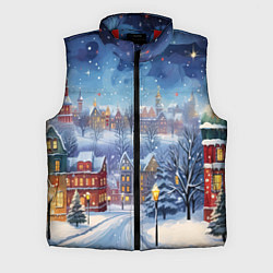 Мужской жилет New year city, цвет: 3D-красный