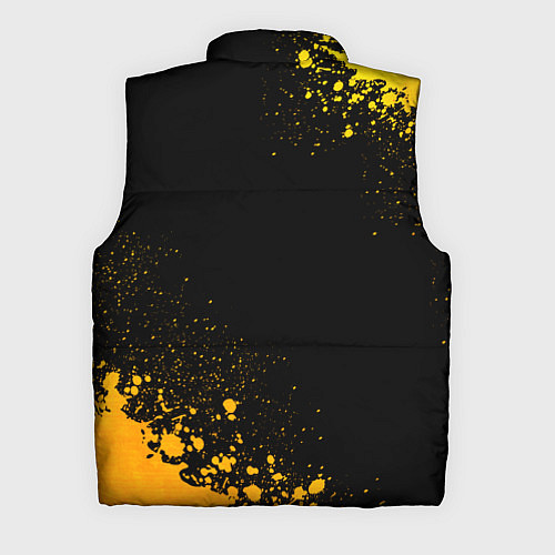 Мужской жилет Volvo - gold gradient вертикально / 3D-Черный – фото 2