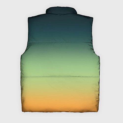 Мужской жилет Темно-зеленый и желтый градиент / 3D-Светло-серый – фото 2