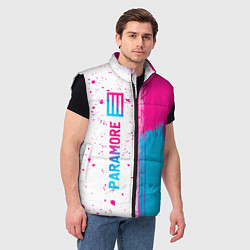 Мужской жилет Paramore neon gradient style по-вертикали, цвет: 3D-черный — фото 2