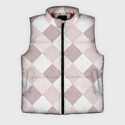 Мужской жилет Геометрический светло коричневый узор квадраты