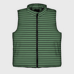 Мужской жилет Приглушённый зелёный полосатый