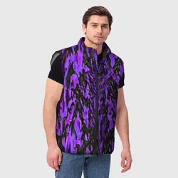 Мужской жилет Демонический доспех фиолетовый, цвет: 3D-светло-серый — фото 2