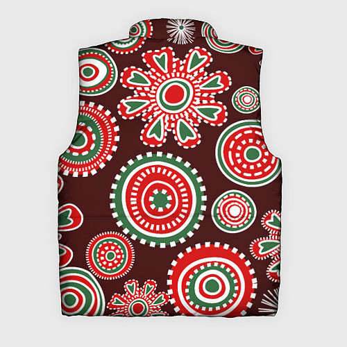 Мужской жилет Новогодний принт красный / 3D-Черный – фото 2
