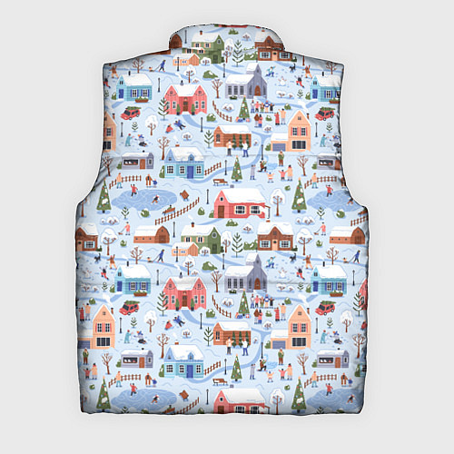 Мужской жилет Зимние зарисовки / 3D-Светло-серый – фото 2