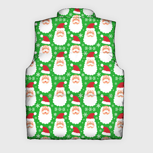 Мужской жилет Дед Мороз на зеленом фоне / 3D-Черный – фото 2