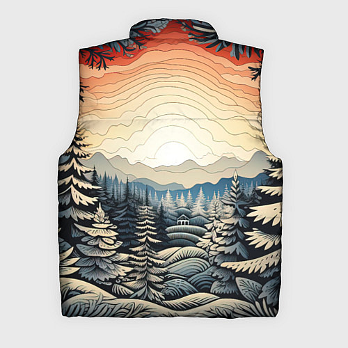 Мужской жилет Искрящиеся снежинки в вальсе волшебства / 3D-Светло-серый – фото 2