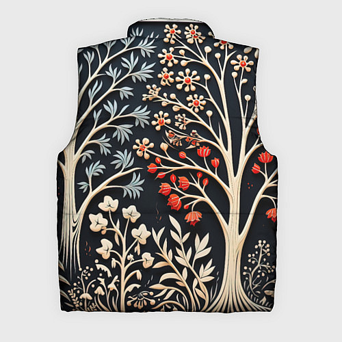 Мужской жилет Новогодние узоры и деревья / 3D-Светло-серый – фото 2