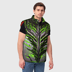 Мужской жилет Киберпанк доспех зелёный, цвет: 3D-красный — фото 2