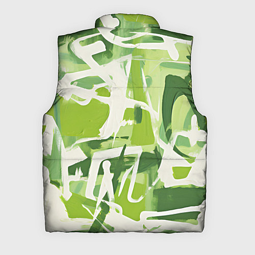 Мужской жилет Белая и зеленая краска / 3D-Черный – фото 2