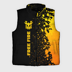 Мужской жилет Free Fire - gold gradient по-вертикали, цвет: 3D-черный