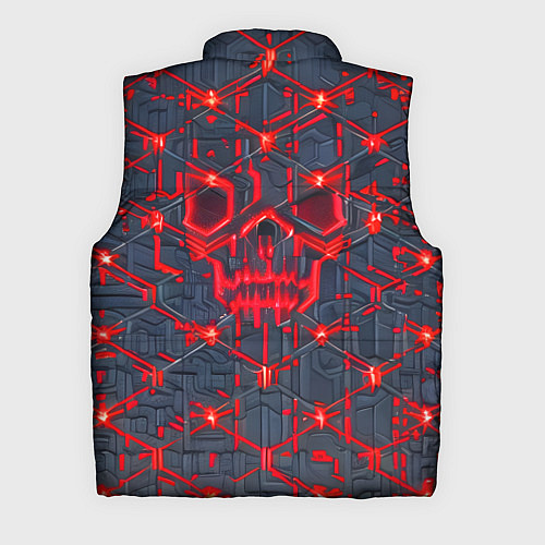 Мужской жилет Красная неоновая сеть / 3D-Черный – фото 2