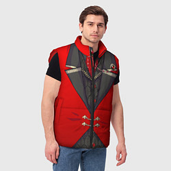 Мужской жилет Алый фрак, цвет: 3D-красный — фото 2
