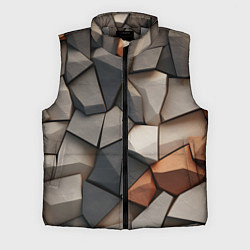 Мужской жилет Серые камни, цвет: 3D-светло-серый