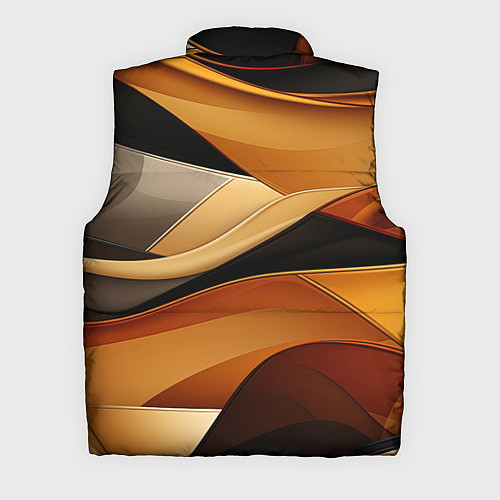 Мужской жилет Желтая и черная абстракция / 3D-Черный – фото 2