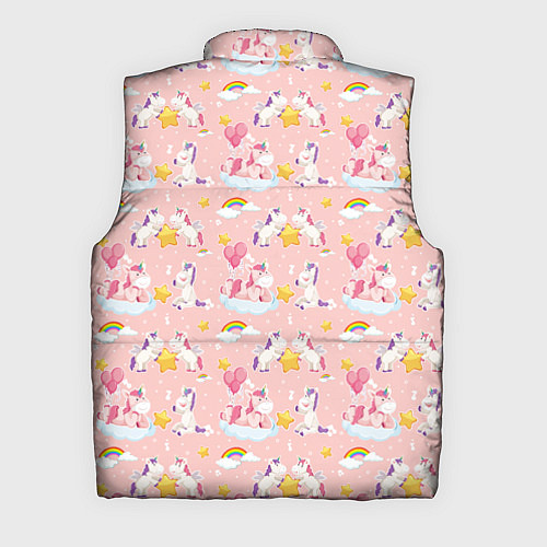 Мужской жилет Единороги паттерн праздник / 3D-Светло-серый – фото 2