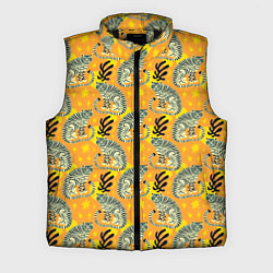 Мужской жилет Азиатские тигры, цвет: 3D-черный