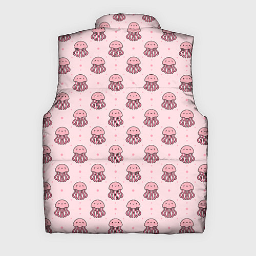 Мужской жилет Розовая медуза / 3D-Светло-серый – фото 2