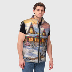 Мужской жилет Звездная полночь подарков, цвет: 3D-светло-серый — фото 2