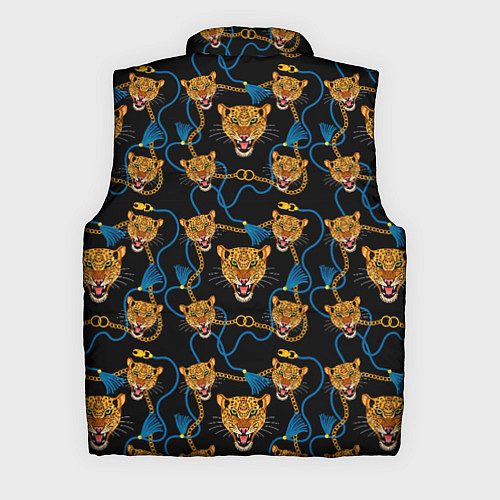 Мужской жилет Золотая цепь с леопардами / 3D-Светло-серый – фото 2