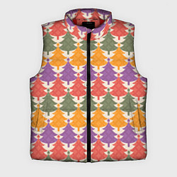 Мужской жилет Новогодние разноцветные ёлочки
